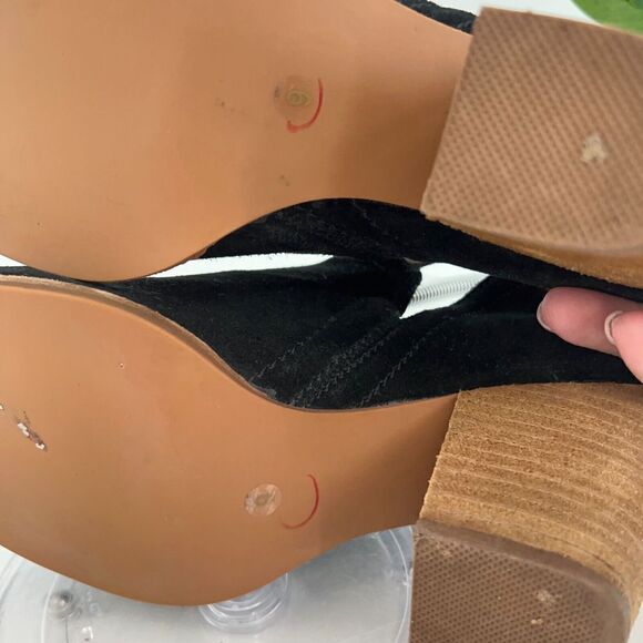 Jeffrey Campbell Cromwell Ankle Boots Women's 9 Black Suede Pointed Toe Western - Picture 13 of 16